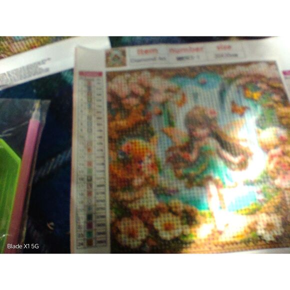 Fairy Butterfly Diamond Painting Kits 4 Full Round Drill Canvas Frameless 8"x8" - Picture 8 of 8